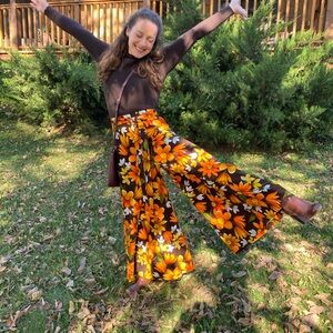 Floral Orange and Yellow Women's Skirt